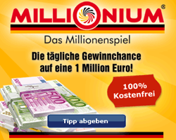 Millionium - Die deutsche gratis-Lotterie mit der t�glichen Millionenchance